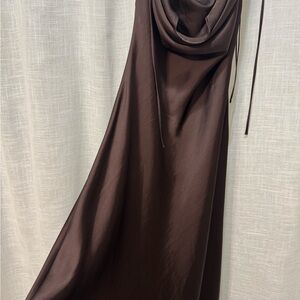 Zara Chocolate Backless Dress